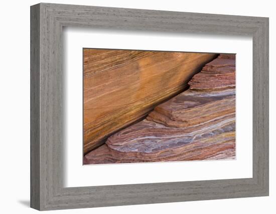 Pink Canyon close-up, Valley of Fire State Park, Nevada, USA-Michel Hersen-Framed Photographic Print