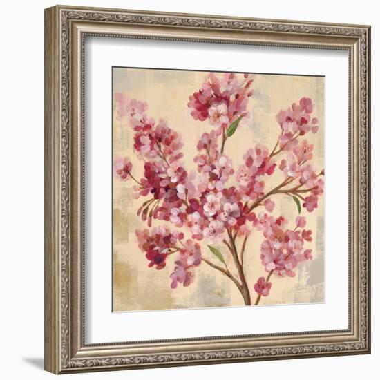 Pink Cherry Branch I-null-Framed Art Print