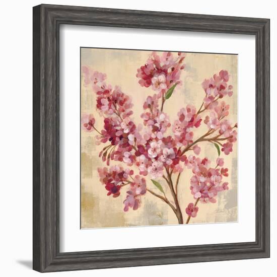 Pink Cherry Branch I-null-Framed Art Print