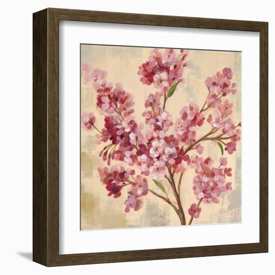 Pink Cherry Branch I-null-Framed Art Print