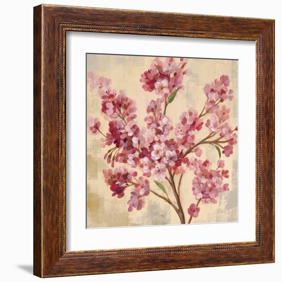 Pink Cherry Branch I-null-Framed Art Print