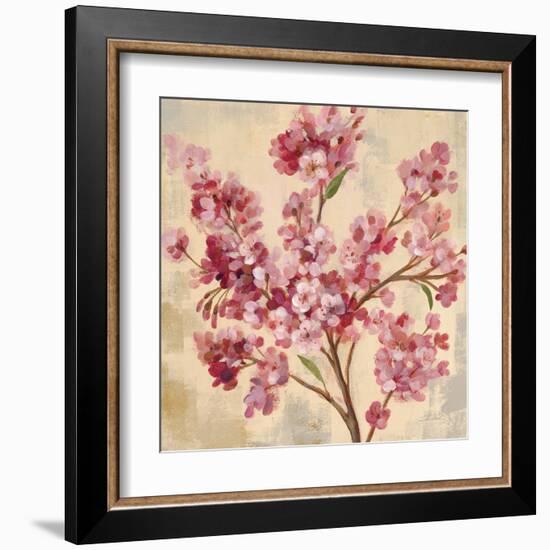 Pink Cherry Branch I-null-Framed Art Print