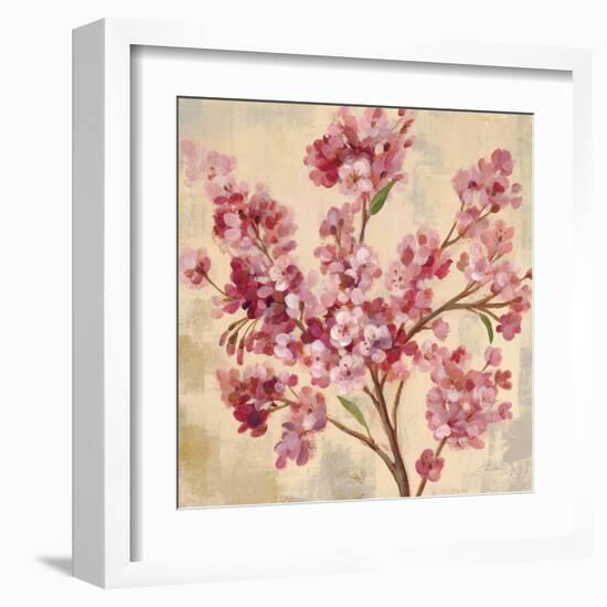 Pink Cherry Branch I-null-Framed Art Print