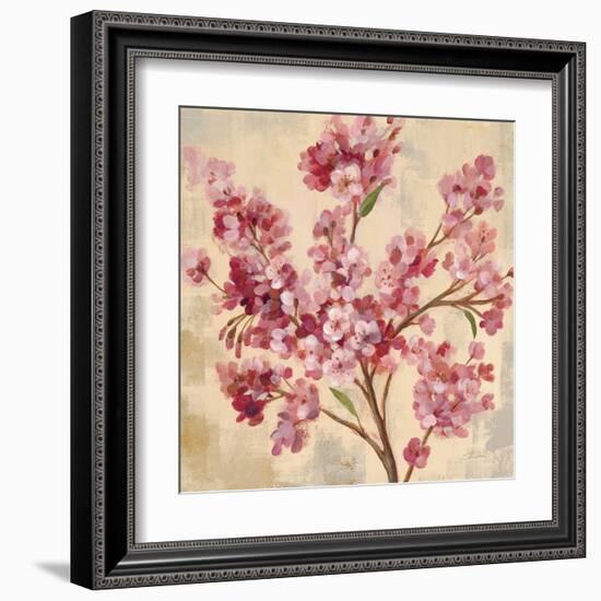 Pink Cherry Branch I-null-Framed Art Print