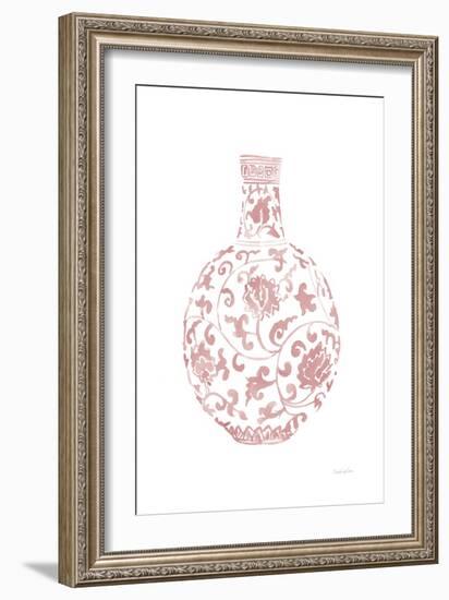 Pink Chinoiserie Vase III-Mercedes Lopez Charro-Framed Art Print