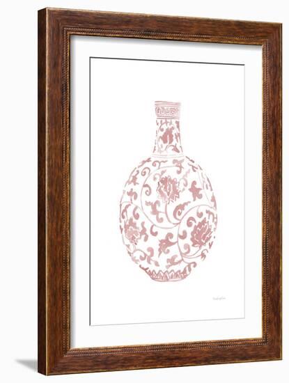 Pink Chinoiserie Vase III-Mercedes Lopez Charro-Framed Art Print