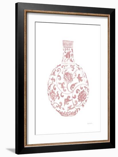 Pink Chinoiserie Vase III-Mercedes Lopez Charro-Framed Art Print