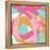 Pink Circular Strokes I-Megan Morris-Framed Stretched Canvas