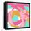 Pink Circular Strokes I-Megan Morris-Framed Stretched Canvas