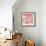 Pink Circular Strokes I-Megan Morris-Framed Art Print displayed on a wall