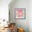 Pink Circular Strokes I-Megan Morris-Framed Art Print displayed on a wall