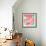 Pink Circular Strokes I-Megan Morris-Framed Art Print displayed on a wall