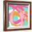 Pink Circular Strokes I-Megan Morris-Framed Art Print