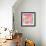 Pink Circular Strokes I-Megan Morris-Framed Art Print displayed on a wall