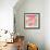 Pink Circular Strokes I-Megan Morris-Framed Art Print displayed on a wall