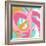 Pink Circular Strokes II-Megan Morris-Framed Art Print