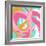 Pink Circular Strokes II-Megan Morris-Framed Art Print