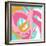 Pink Circular Strokes II-Megan Morris-Framed Art Print