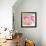 Pink Circular Strokes II-Megan Morris-Framed Art Print displayed on a wall