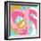 Pink Circular Strokes II-Megan Morris-Framed Art Print