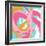 Pink Circular Strokes II-Megan Morris-Framed Art Print