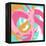 Pink Circular Strokes II-Megan Morris-Framed Stretched Canvas