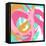 Pink Circular Strokes II-Megan Morris-Framed Stretched Canvas