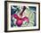 Pink Clematis-Savanah Plank-Framed Photo