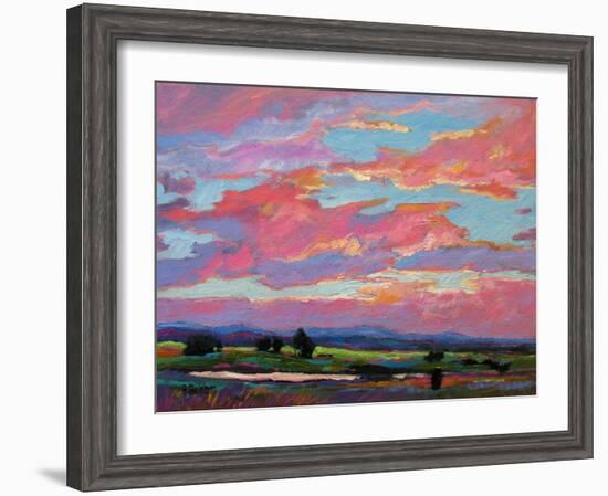 Pink Clouds Over the Foothills-Patty Baker-Framed Art Print