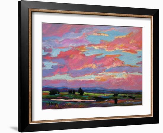 Pink Clouds Over the Foothills-Patty Baker-Framed Art Print