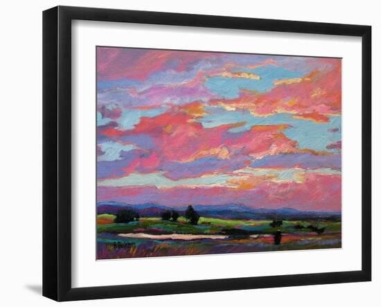 Pink Clouds Over the Foothills-Patty Baker-Framed Art Print