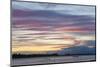 Pink clouds over the Wairau River estuary at dusk, Wairau Bar, near Blenheim, Marlborough, South Is-Ruth Tomlinson-Mounted Photographic Print