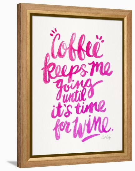 Pink Coffee Wine-Cat Coquillette-Framed Premier Image Canvas