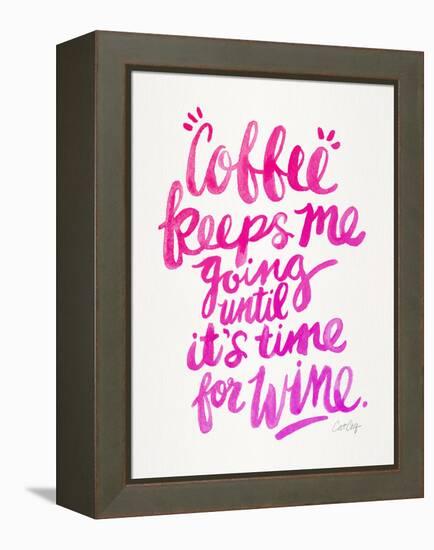 Pink Coffee Wine-Cat Coquillette-Framed Premier Image Canvas