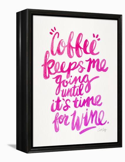 Pink Coffee Wine-Cat Coquillette-Framed Premier Image Canvas