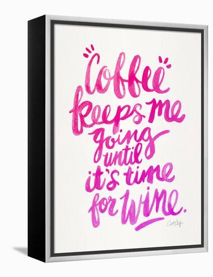 Pink Coffee Wine-Cat Coquillette-Framed Premier Image Canvas