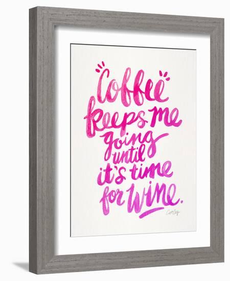 Pink Coffee Wine-Cat Coquillette-Framed Giclee Print