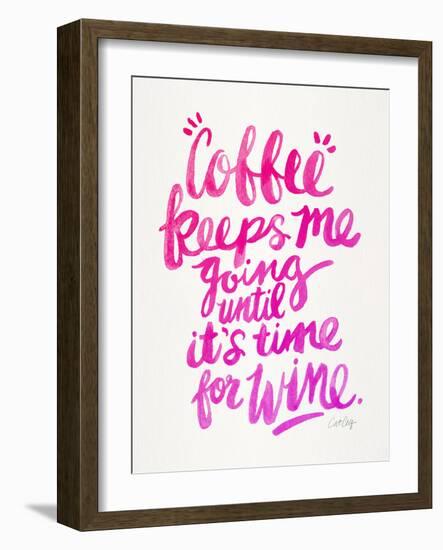 Pink Coffee Wine-Cat Coquillette-Framed Giclee Print