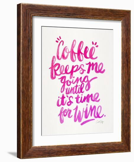 Pink Coffee Wine-Cat Coquillette-Framed Giclee Print