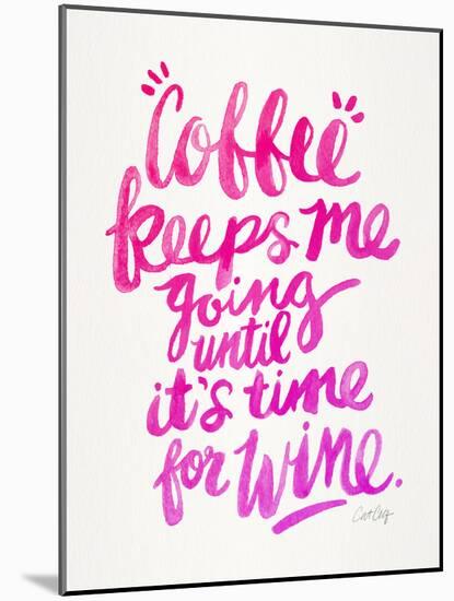 Pink Coffee Wine-Cat Coquillette-Mounted Giclee Print