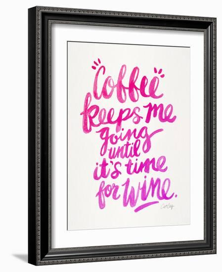 Pink Coffee Wine-Cat Coquillette-Framed Giclee Print