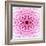 Pink Concentric Flower Center: Mandala Kaleidoscopic Design-tr3gi-Framed Art Print