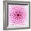 Pink Concentric Flower Center: Mandala Kaleidoscopic Design-tr3gi-Framed Art Print