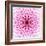 Pink Concentric Flower Center: Mandala Kaleidoscopic Design-tr3gi-Framed Art Print