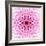 Pink Concentric Flower Center: Mandala Kaleidoscopic Design-tr3gi-Framed Art Print