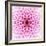 Pink Concentric Flower Center: Mandala Kaleidoscopic Design-tr3gi-Framed Art Print