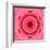 Pink Concentric Flower Center: Mandala Kaleidoscopic Design-tr3gi-Framed Art Print