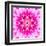 Pink Concentric Flower Center: Mandala Kaleidoscopic-tr3gi-Framed Art Print