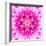 Pink Concentric Flower Center: Mandala Kaleidoscopic-tr3gi-Framed Art Print