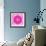 Pink Concentric Flower Center: Mandala Kaleidoscopic-tr3gi-Framed Art Print displayed on a wall